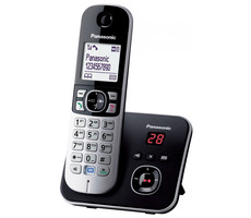 Panasonic KX-TG6821FXB čierno-strieborná / DECT bezdrôtový telefón s 1.8&quot; displejom / CLIP / záznamník