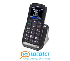 Aligator A321 Senior čierno-šedá / CZ / 1.8" / Dual-SIM / microSD