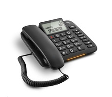 Gigaset DL380 čierna / drôtový telefón / displej