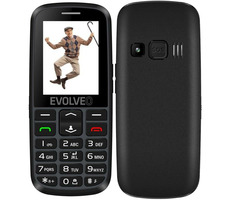 EVOLVEO EasyPhone EG + stojan čierna / 2.4 "/ SOS / Bluetooth / microSDHC