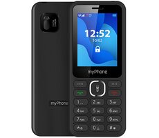 myPhone 6320 čierna / 2.4" TFT / 240 x 320 / 0.3 MPx / 1000 mAh / microSD / Dual-Sim / Bluetooth / FM rádio