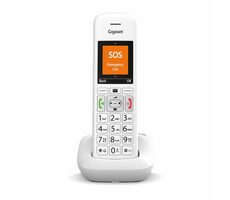 Gigaset E390 biela / Bezdrôtový domáci telefón / ECO DECT / SOS tlačidlo / Telefónny zoznam 200 kontaktov