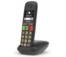 Gigaset E290 čierna / bezdrôtový telefón / vhodný pre seniorov / Telefónny zoznam 150 kontaktov