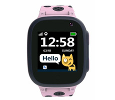 CANYON Sandy KW-34 ružovo-šedá / Detské chytré hodinky / GPS / Tlačidlo SOS / Obojsmerné volanie
