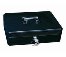 WEDO 200 Prenosná pokladňa čierna / 5 priehradok / 1 spona / uzamykateľná