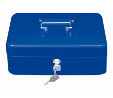 WEDO 250 Prenosná pokladňa modrá / 5 priehradok / 1 spona / uzamykateľná