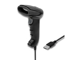 Qoltec 50866 laserová čítačka 1D čierna / USB / 1.8 m dĺžka kábla