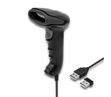 Qoltec 50868 bezdrôtová čítačka 1D a 2D čierna