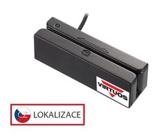 Virtuos MSR-100A čierna / Čítačka magnetických kariet / emulácia (KBW) / RS-232 / USB