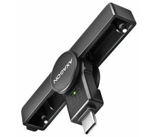 Axagon CRE-SMPC, USB-C PocketReader čítačka kontaktných kariet SMART card (eObčanka)