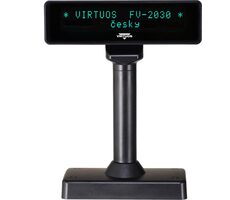 Rozbalené - Virtuos zákaznícky displej FV-2030B / VFD / 2 x 20 znakov / 9 mm / RS232 / vrátane napájania +12V / čierny / rozbalené