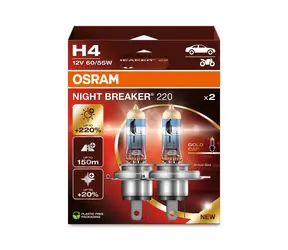 OSRAM NIGHT BREAKER 220 H4 CAR halogénová žiarovka / 2 kusy 
