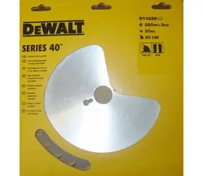 DeWalt DT4226 / Pílový kotúč pre píly / Priemer 250x30 mm / Šírka rezu 2.0 mm / Počet zubov 30