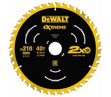 DeWalt DT20433 Extreme / Pílový kotúč pre píly / Priemer 210x30 mm / Šírka rezu 2.4 mm / Počet zubov 40