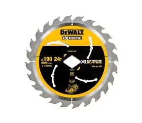DeWalt DT40270 / Pílový kotúč pre píly / Priemer 190 mm / Šírka rezu 1.55 mm / Počet zubov 24
