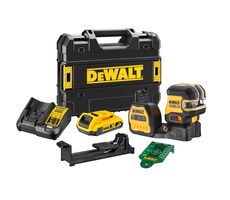 DeWalt DCE822D1G18 / Krížový laser so zeleným lúčom / až 30m / 12&18 V / 2.0 Ah
