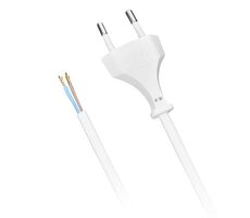 Solight PF07 flexo šnúra 2m biela / 2x 0.5mm2