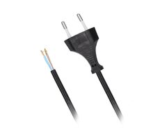 Solight PF08 flexo šnúra 3M čierna / 2x 0.5mm2 