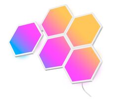 Govee Glide Hexa biela 5ks / dekoratívne LED osvetlenie / Bluetooth / WiFi / RGBIC