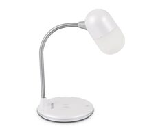 TechniSat VIOLA biela / Stolová LED lampa / bezdrôtové nabíjanie / stmievateľná / BT 5.0 / reproduktory 3W / 2800K - 8900K