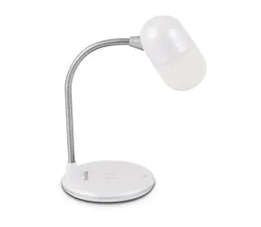 TechniSat VIOLA biela / Stolová LED lampa / bezdrôtové nabíjanie / stmievateľná / BT 5.0 / reproduktory 3W / 2800K - 8900K