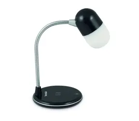 TechniSat VIOLA čierna / Stolová LED lampa / bezdrôtové nabíjanie / stmievateľná / BT 5.0 / reproduktory 3W / 2800K - 8900K