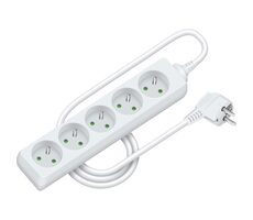 Retlux RPC 11 Predlžovací prívod 5 zásuviek 3×1.0mm 1.5m biela