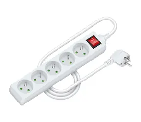 Retlux RPC 28 Predlžovací prívod s vypínačom 5 zásuviek 3×1.0mm 1.5m biela