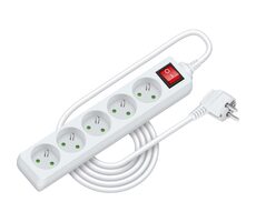 Retlux RPC 30 Predlžovací prívod s vypínačom 5 zásuviek 3×1.0mm 3M biela