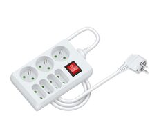 Retlux RPC 36 Predlžovací prívod s vypínačom 7 zásuviek 3x1.0mm 1.5m biela