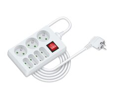Retlux RPC 37 Predlžovací prívod s vypínačom 7 zásuviek 3x1.0mm 3.0m biela