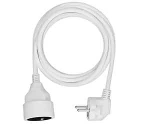 Solight predlžovací prívod - 1 zásuvka 3M biela / 3 x 1.5mm2
