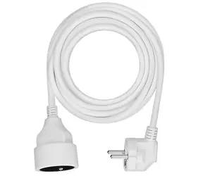 Solight predlžovací prívod - 1 zásuvka 5m biela / 3 x 1.5mm2