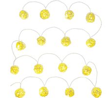 Retlux RXL 248 Girlanda s prírodnými guľami 16x 3000K - teplá biela / Časovač