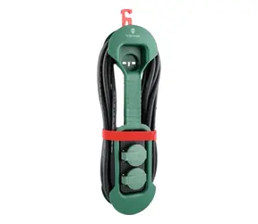 Viking R280 sieťová predlžovacia zásuvka čierno zelená / 2x AC 230V / IP44 / 8 m