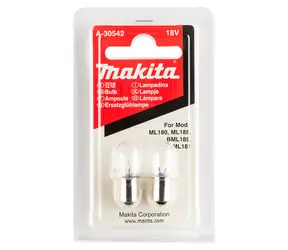 Makita A-30542 18V náhradné žiarovky pre ML180 & ML185 & BML185 & BML181 & DML185