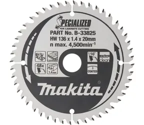 Makita B-33825 SPECIALIZED / pílový kotúč na lamino / 136x20mm / 48 zubov