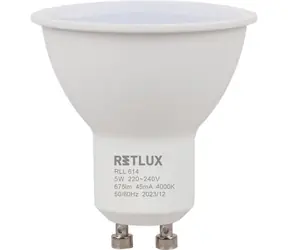 Retlux RLL 614 GU10 bulb 5W / 675 lm / 4000K - studená biela / D 