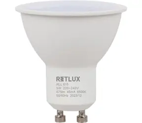 Retlux RLL 615 GU10 bulb 5W / 675 lm / 6500K - denná biela / D 
