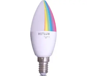 Retlux RSH 100 C37 E14 4.5W RGB CCT / Inteligentná žiarovka / RGB / 326 lm / 2700-6500K
