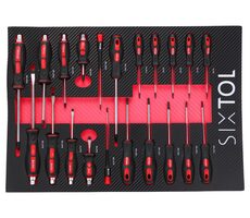 SIXTOL MECHANIC TOOL TRAY 8 - 21ks / Modul s náradím do dielenského vozíka 
