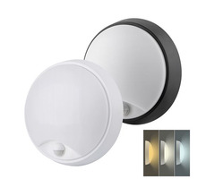 Rozbalené - Solight WO780 LED vonkajšie osvetlenie so senzorom a nastaviteľnou CCT 18W/1350lm/22cm/2v1-biely a čierny kryt / rozbalené