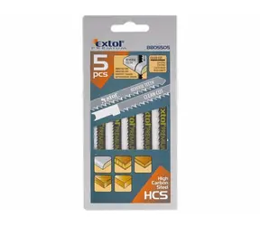 Extol- Premium Plátky do priamočiarej píly 5ks 75x2.5mm / úchyt Universal / HCS