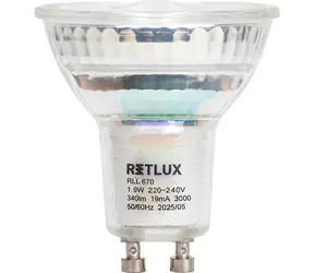 Retlux RLL 670 Žiarovka LED GU10 Bulb 1.9W / 340 lm / 3000K
