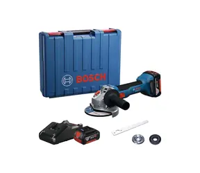 BOSCH GWS 18V-8 Professional + 2x aku / Aku uhlová brúska / 125 mm / 2x batéria GBA 18V 5.0Ah
