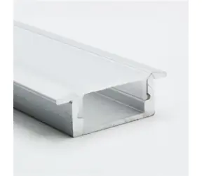 Solight WM905-2 hliníková lišta s bočnicami pre LED pásiky / 22x17x8mm / mliečny difúzor / 1m