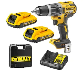 DeWalt DCD796D2 / Aku Kompaktná príklepová vŕtačka skrutkovač s bezuhlíkovým motorom / 18V XR Li-Ion / 2x 2.0Ah