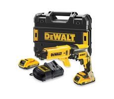 DeWalt DCF620P2K / Aku bezuhlíkový skrutkovač do sadrokartónu / 18V / 2x 5.0Ah / pre páskované skrutky