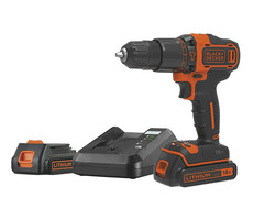 Black&amp;Decker BDCHD18K1B2-QW / Aku príklepová vŕtačka dvojrýchlostná / 18 V / 2x 2.0Ah