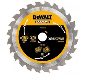 DeWalt DT99560 / Pílový kotúč pre ponorné aku píly / Priemer 165x20 mm / Šírka rezu 1.76 mm / Počet zubov 24